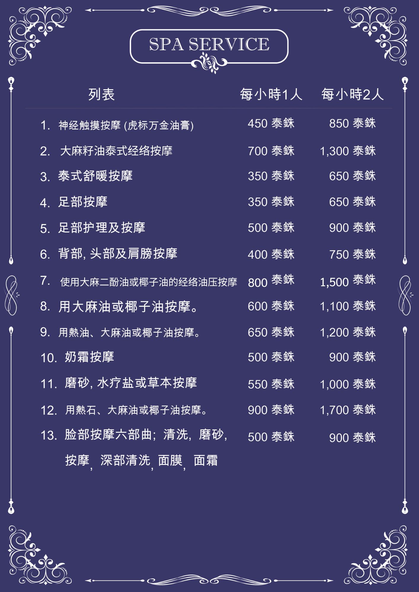 Chinese Spa Services